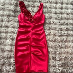 Xscape One Shoulder Red Dress
